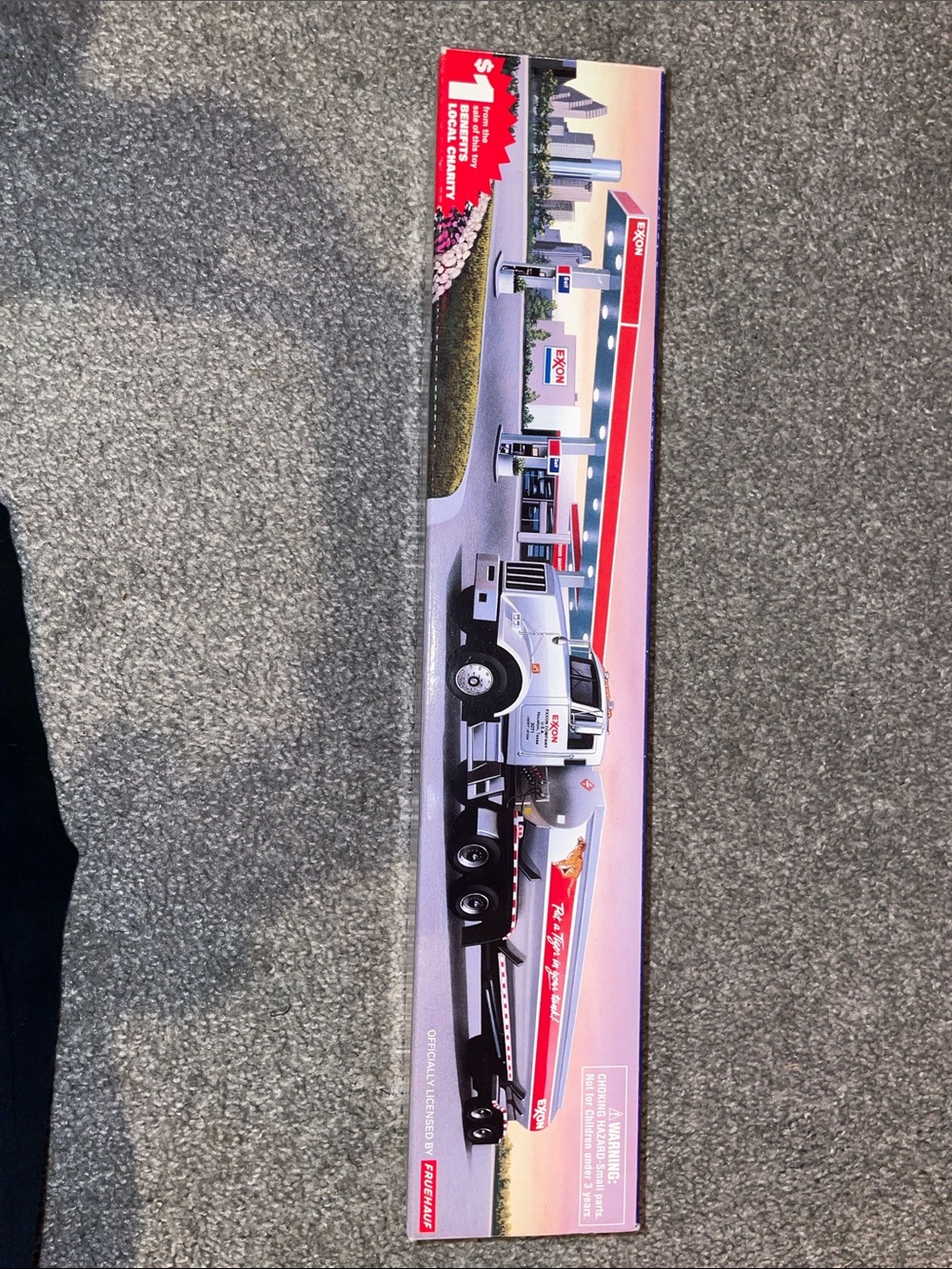 Exxon Toy Truck  - White and Red